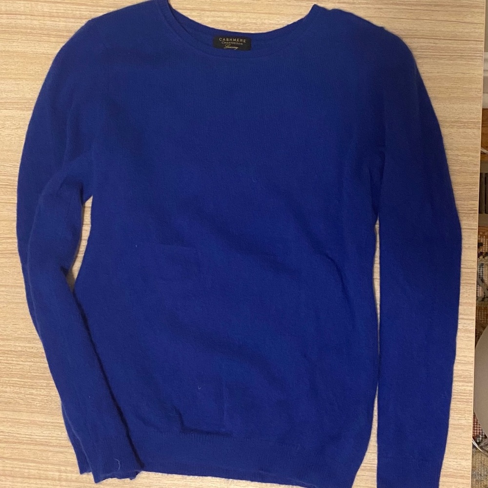 Royal Blue Cashmere Sweater Size Small